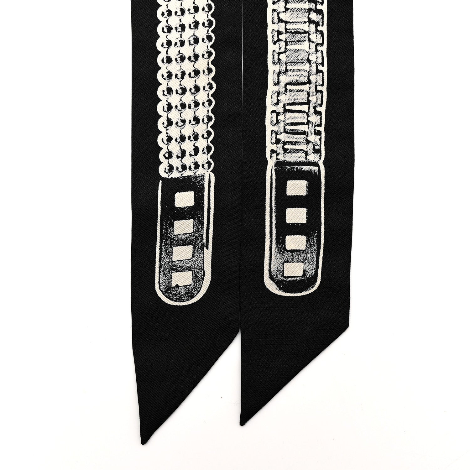Hermes Silk Le Tresor De Medor Twilly Black White 2 of 4