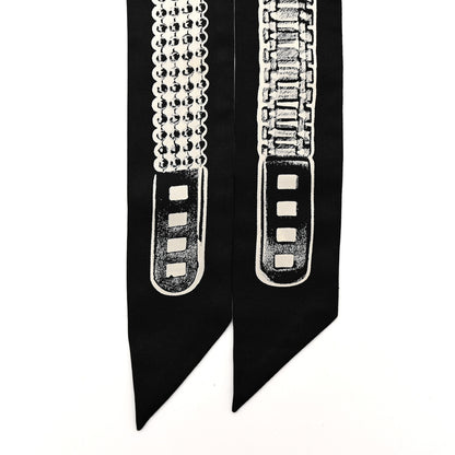 Hermes Silk Le Tresor De Medor Twilly Black White 2 of 4