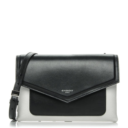 Givenchy Calfskin Duetto Crossbody Bag White Black 1 of 6