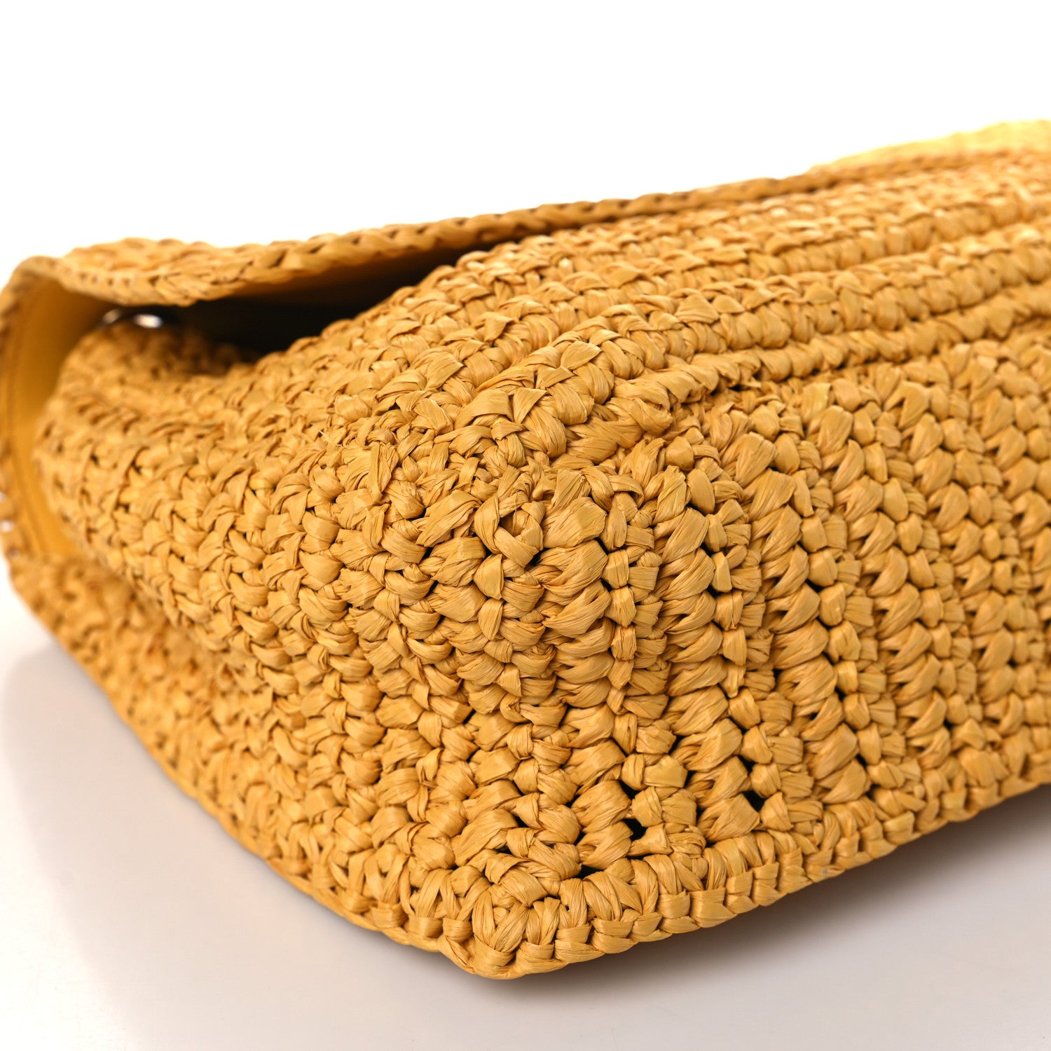 Saint Laurent Raffia Calfskin Monogram Medium Niki Chain Satchel Wheat 8 of 11