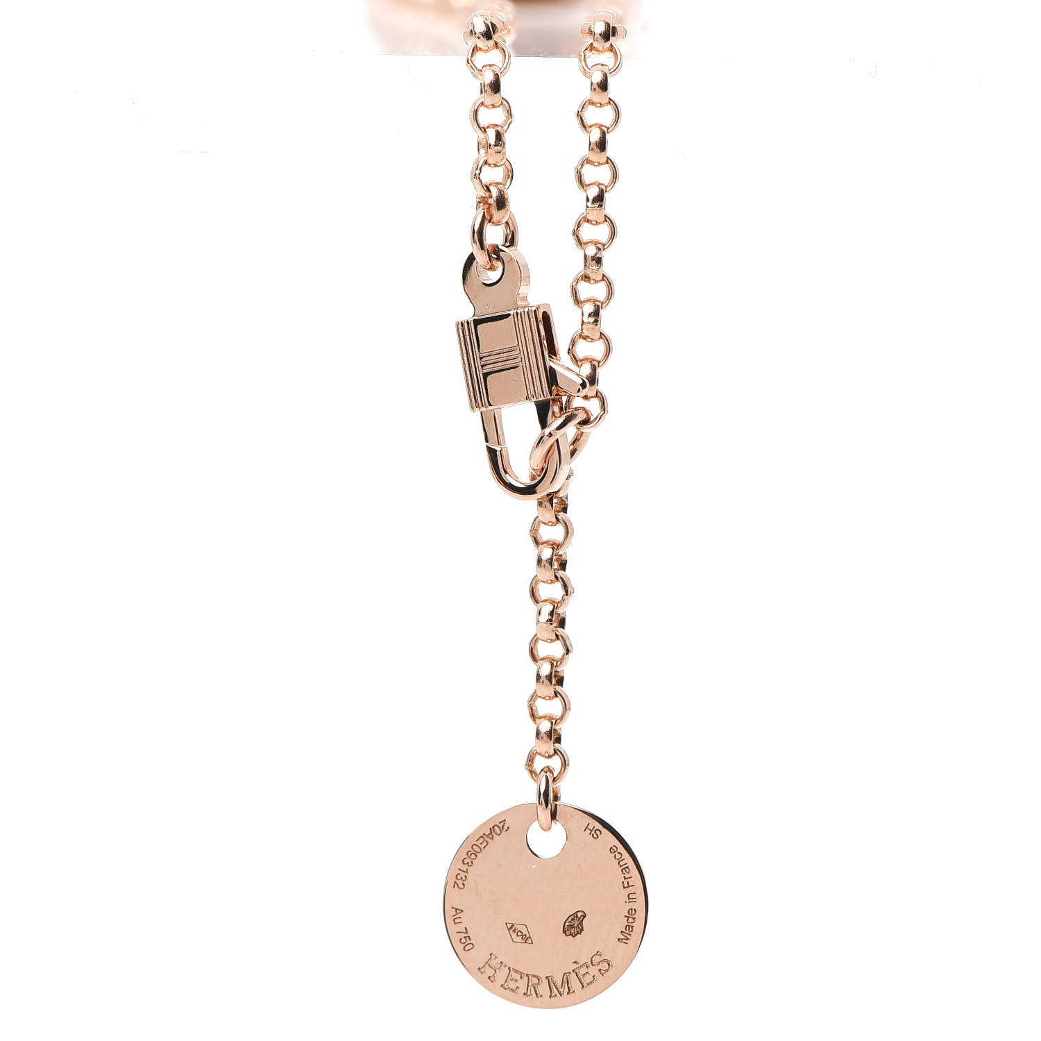 Hermes 18K Rose Gold PM Kelly Clochette Bracelet SH 4 of 4