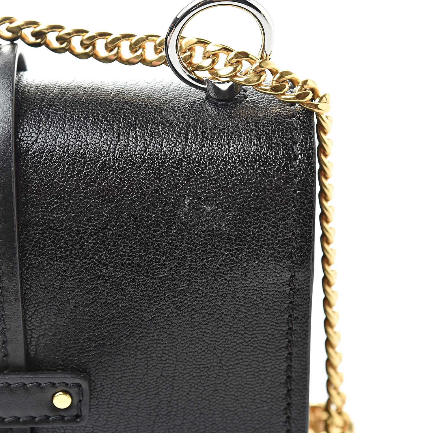 Chloe Shiny Goatskin Calfskin Aby Chain Shoulder Bag Black 12 of 12