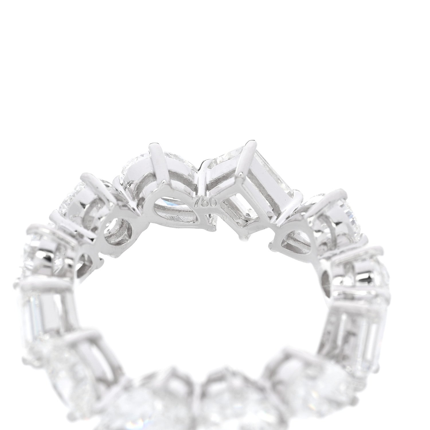 Parker & West by FASHIONPHILE 18K White Gold Diamond Multi Shape 5.90ctw Ring 53 6.25 7 of 8