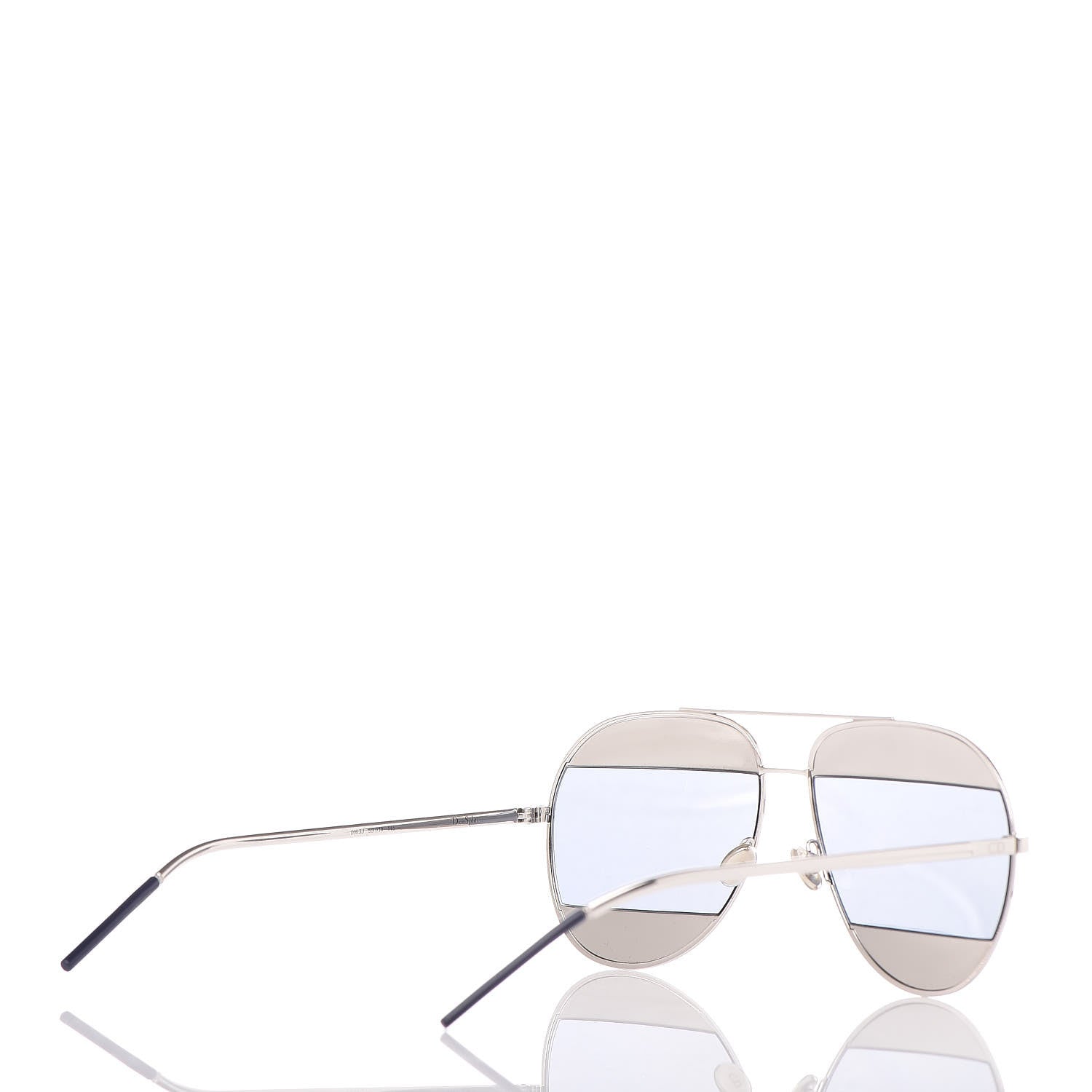 Christian Dior Split 1 Aviator Sunglasses Silver Blue 4 of 7