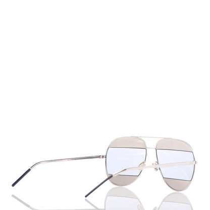 Christian Dior Split 1 Aviator Sunglasses Silver Blue 4 of 7