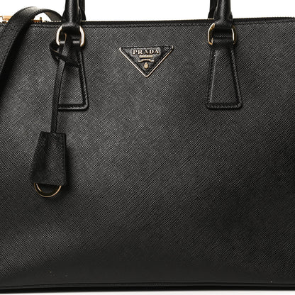 Prada Saffiano Medium Galleria Double Zip Tote Black 7 of 11