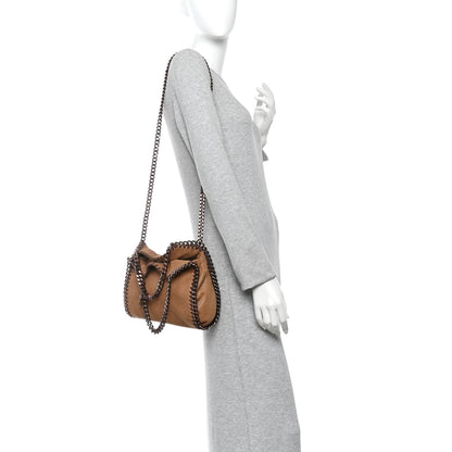 Stella McCartney Shaggy Deer Mini Falabella Fold Over Tote Camel 2 of 11