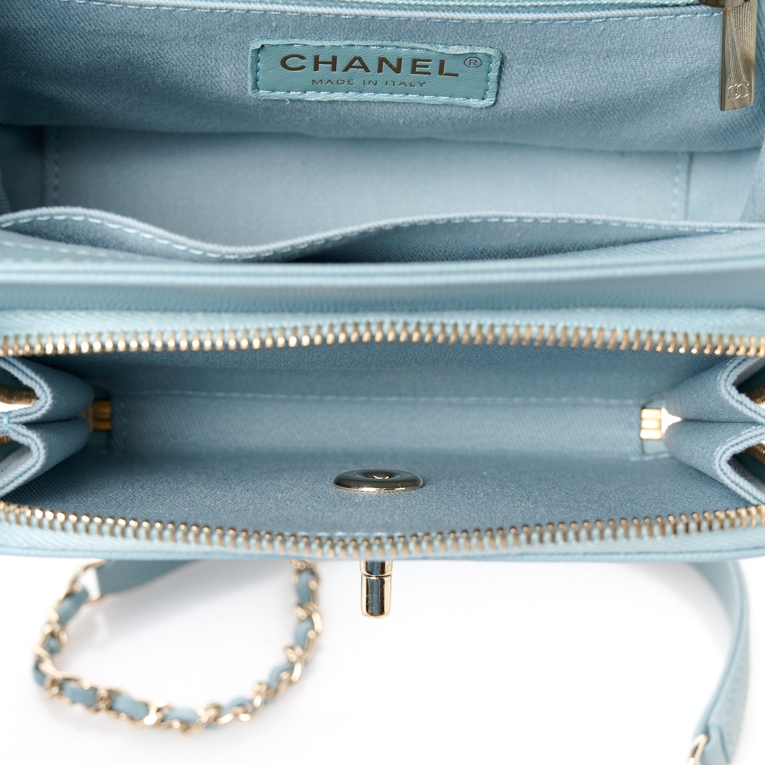 Chanel Caviar Quilted Small Business Affinity Flap Blue 6 of 13