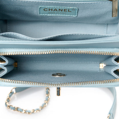 Chanel Caviar Quilted Small Business Affinity Flap Blue 6 of 13