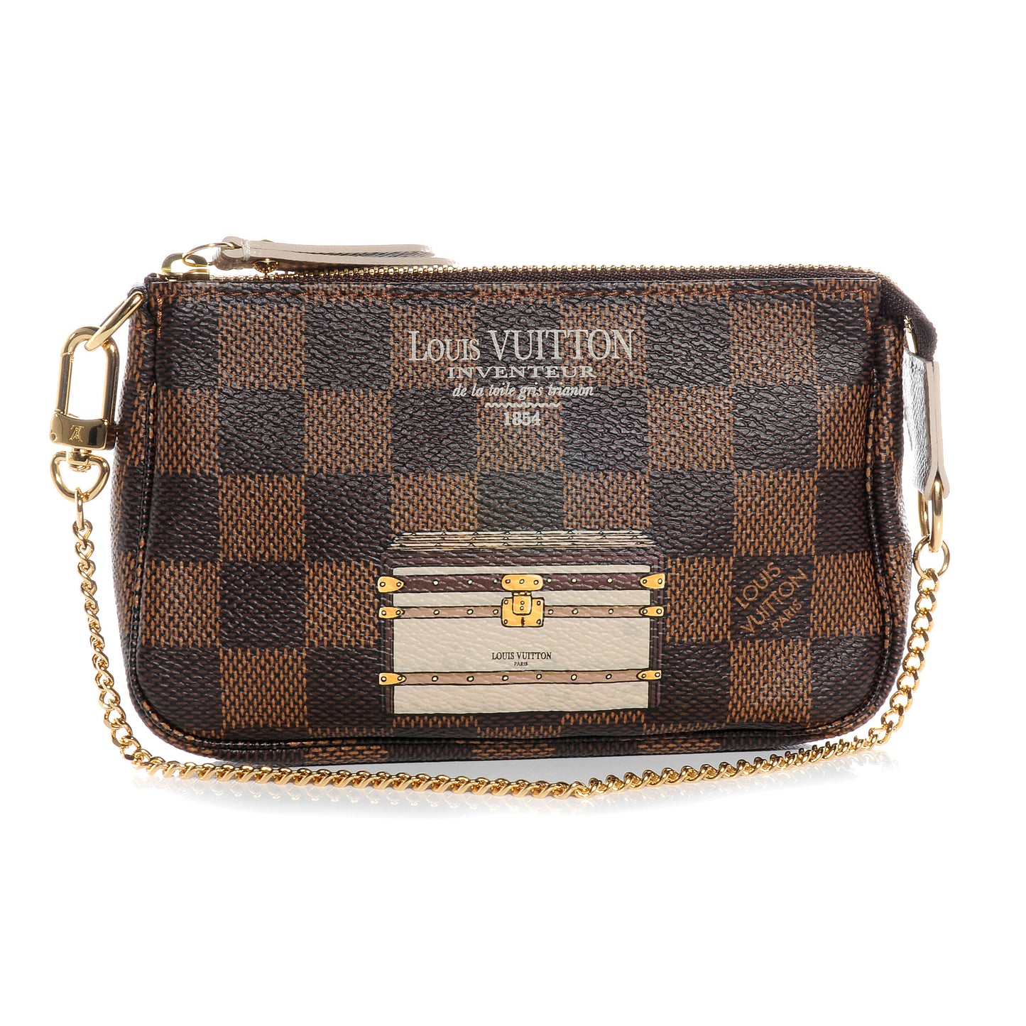 Damier Ebene Trunks and Locks Mini Pochette Accessories