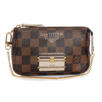 Louis Vuitton Damier Ebene Trunks and Locks Mini Pochette Accessories 1 of 8