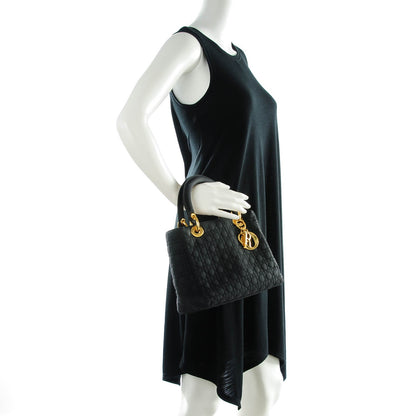 Christian Dior Nylon Cannage Medium Lady Dior Black 2 of 7