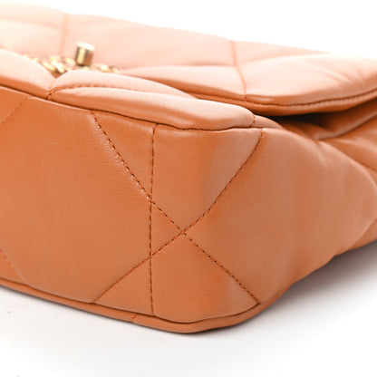 Chanel Lambskin Quilted Medium Chanel 19 Flap Light Brown 11 of 12
