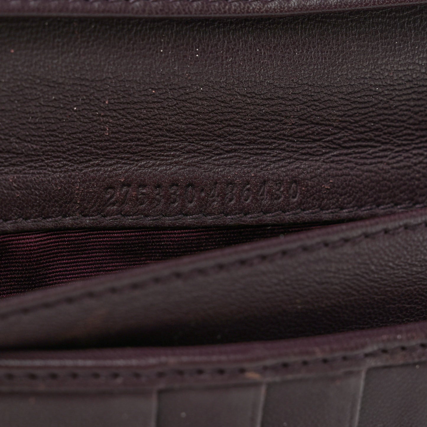Pebbled Calfskin Skull Continental Wallet Burgundy