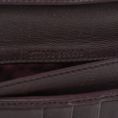 Alexander McQueen Pebbled Calfskin Skull Continental Wallet Burgundy 8 of 9