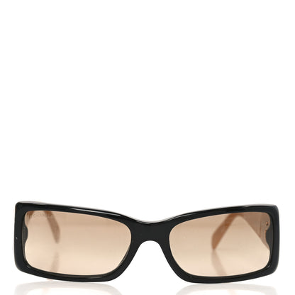 Chanel Acetate Rectangle Sunglasses 5078 Black Beige 2 of 6