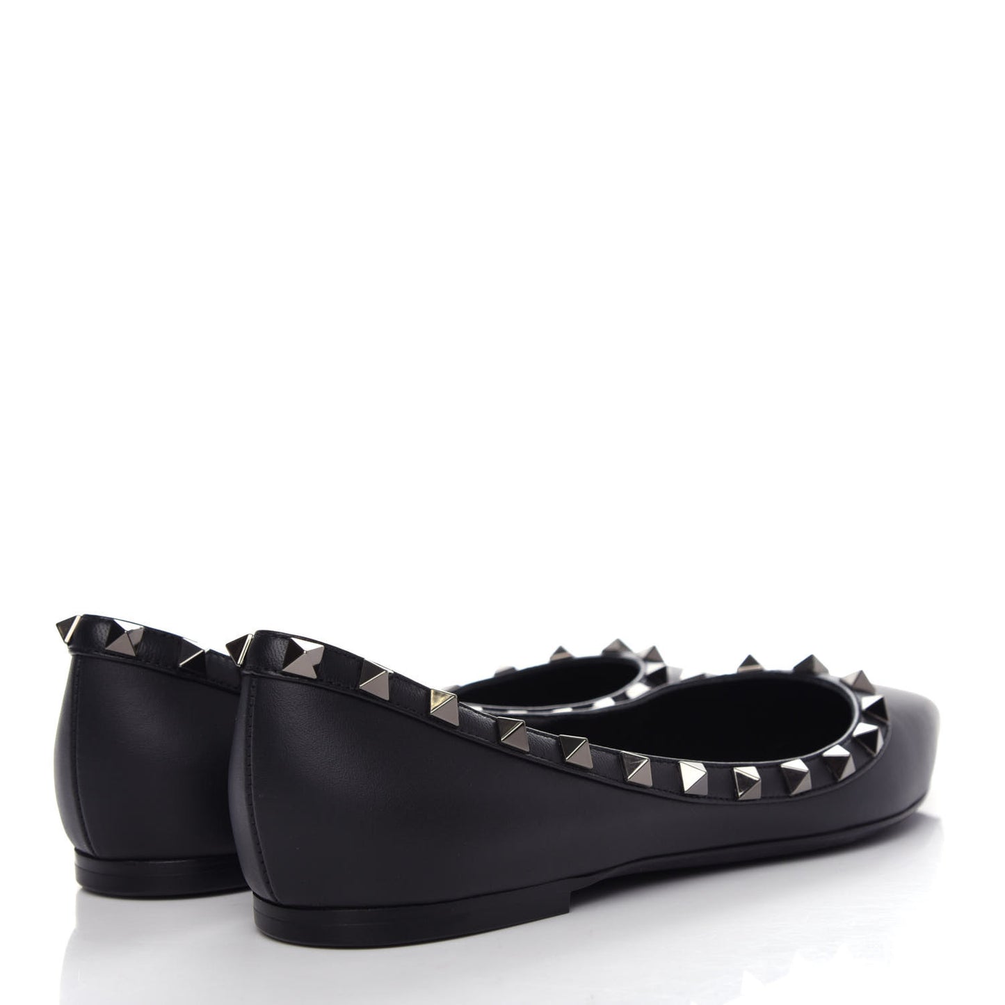 Nappa Rockstud Ballerina Flats 37 Black