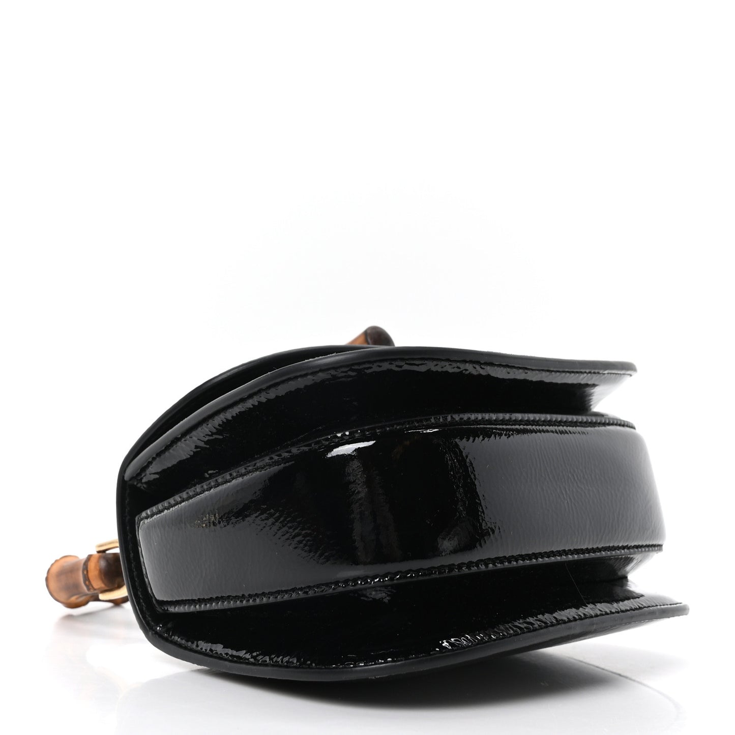 Skipper Calf Web Logo Embossed Mini Bamboo 1947 Top Handle Bag Black