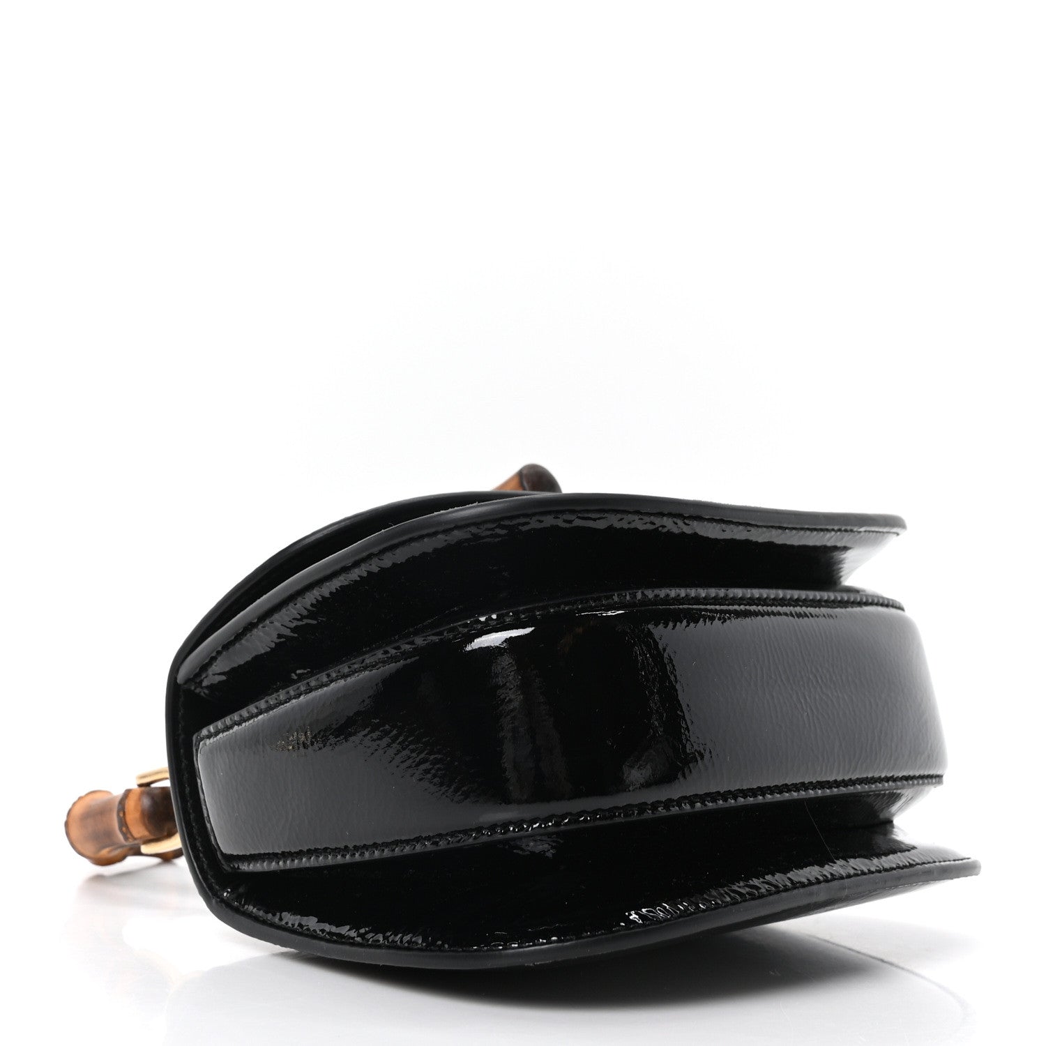 Gucci Skipper Calf Web Logo Embossed Mini Bamboo 1947 Top Handle Bag Black 4 of 9