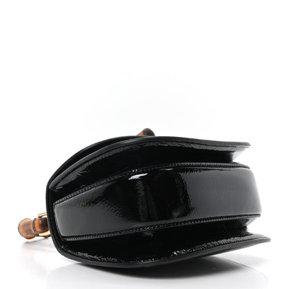 Gucci Skipper Calf Web Logo Embossed Mini Bamboo 1947 Top Handle Bag Black 4 of 9