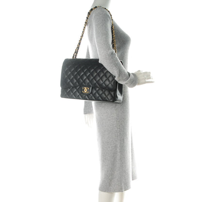 Chanel Caviar Quilted Maxi Double Flap Black 2 of 8