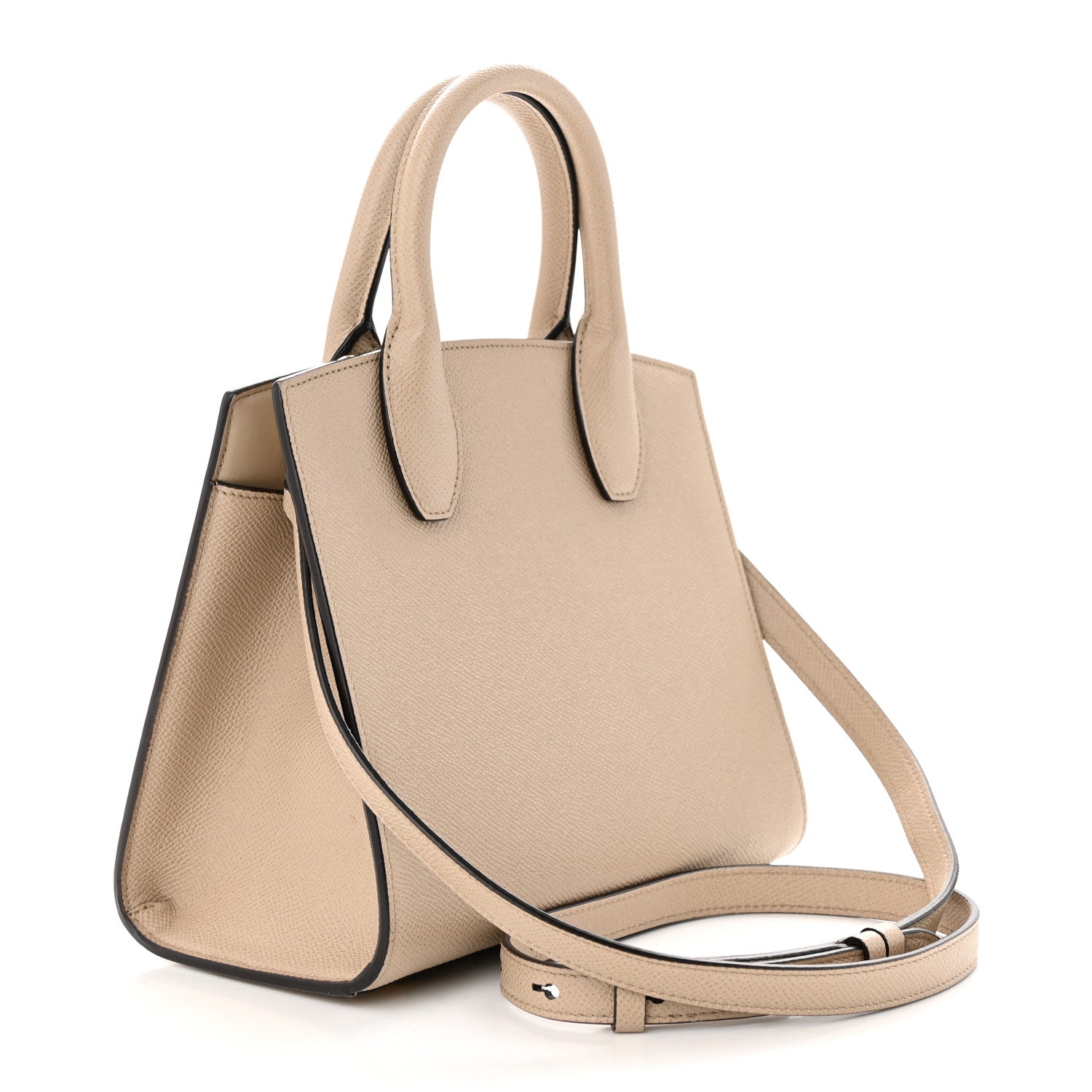 Salvatore Ferragamo Calfskin Small The Studio Box Bag Daino 3 of 20