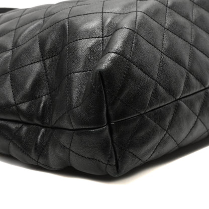 Saint Laurent Lambskin Quilted Maxi Icare Shopping Tote Black 9 of 10