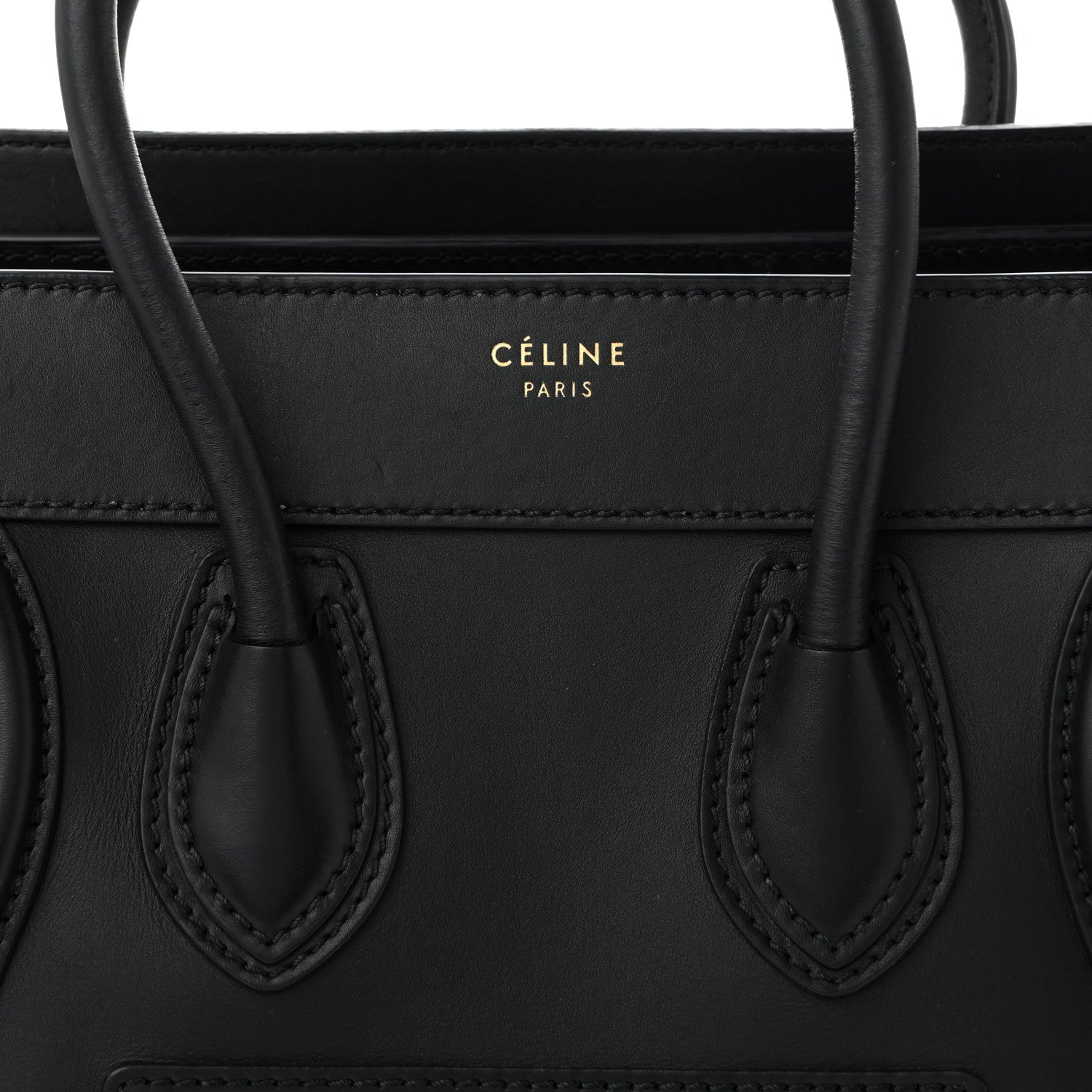 Celine Smooth Calfskin Micro Luggage Black 8 of 10