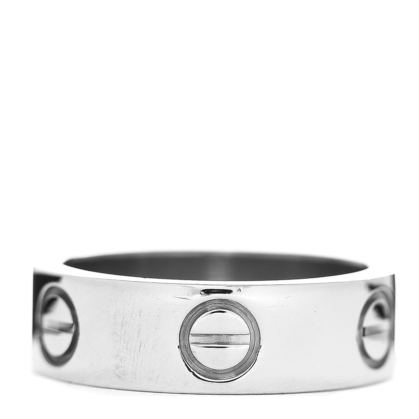 18K White Gold 5.5mm LOVE Ring 49 4.75