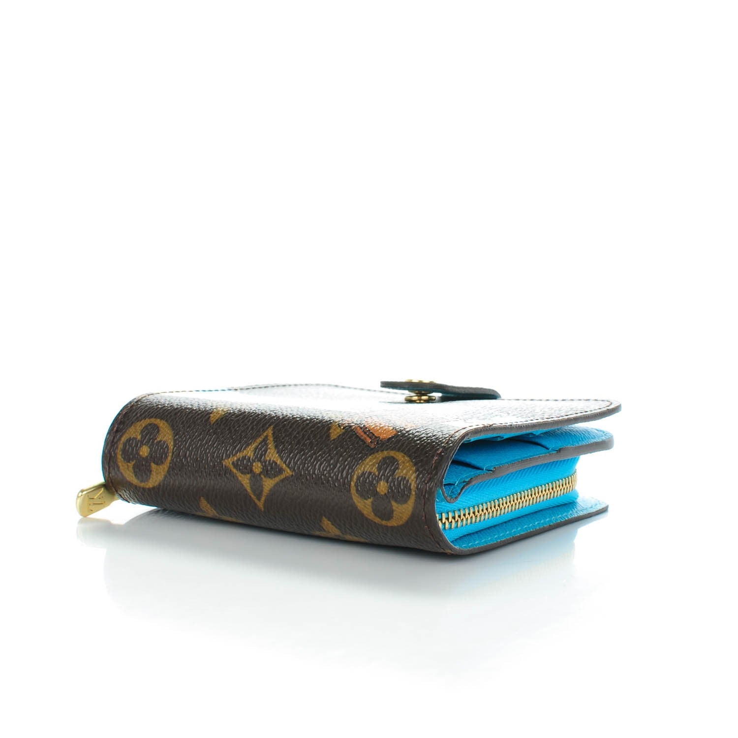 Louis Vuitton Monogram Groom Compact Zip Wallet Blue 4 of 7