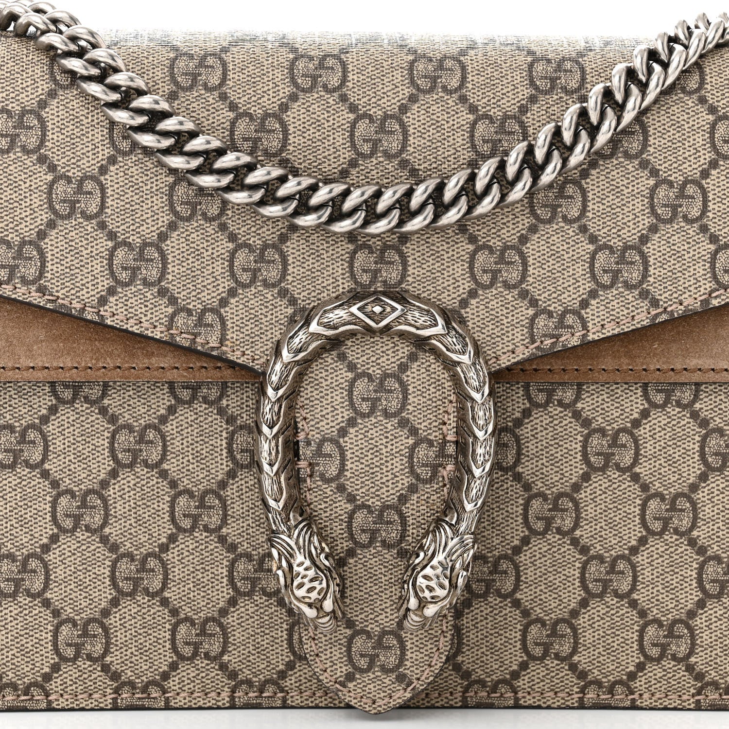 Gucci GG Supreme Monogram Small Dionysus Shoulder Bag Taupe 8 of 10