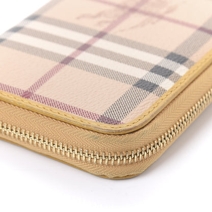Burberry Haymarket Check Large Ziggy Zip Around Wallet Yellow 9 of 11
