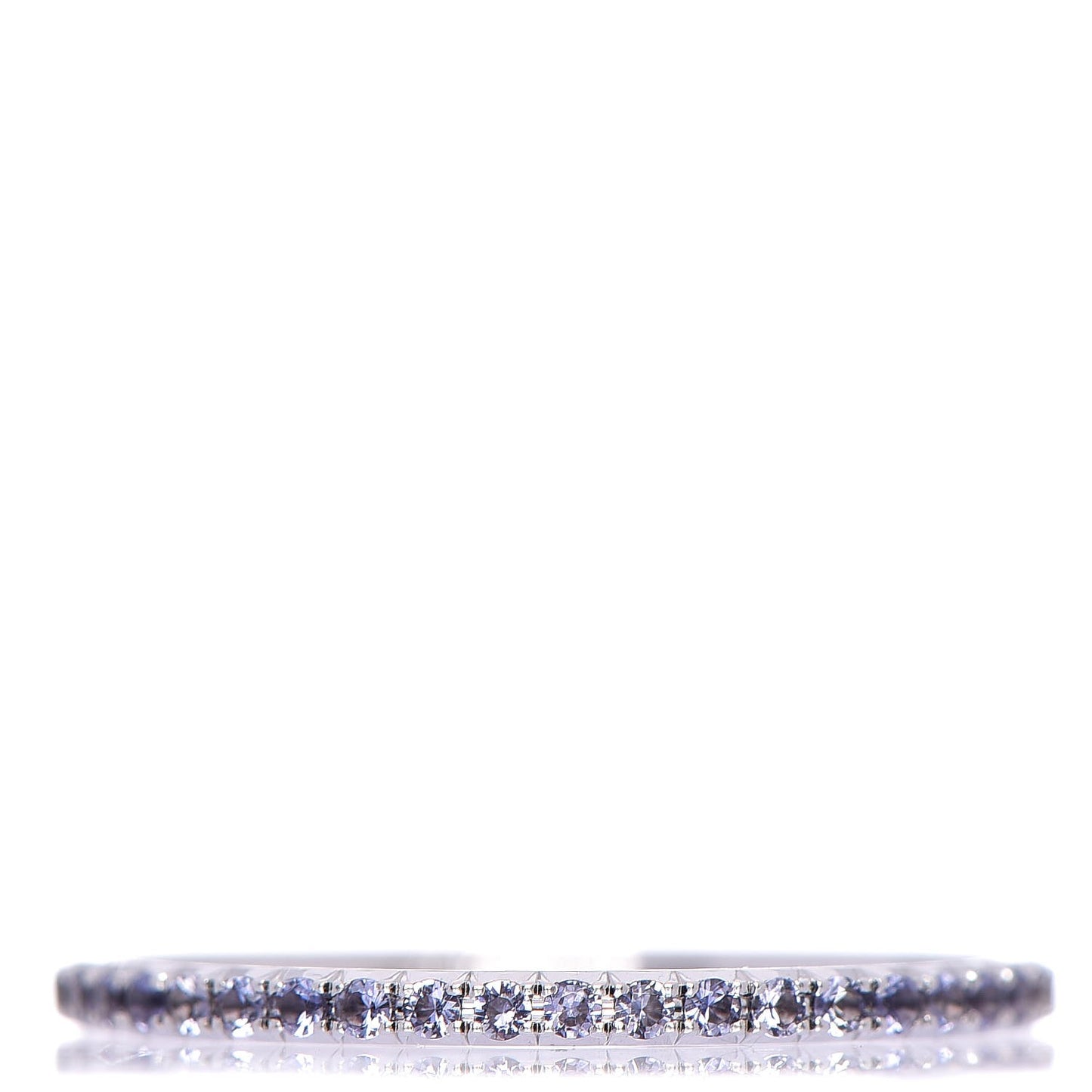 18K White Gold Iolite Metro Single Row Ring 56 7.5