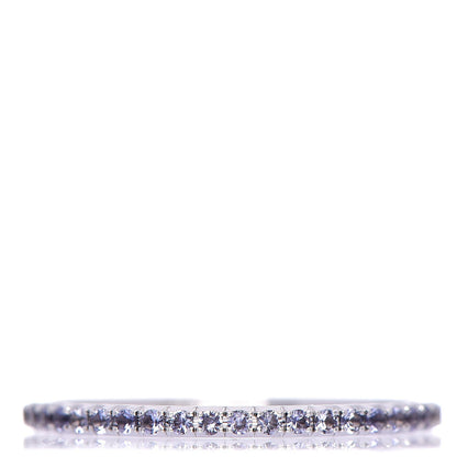 Tiffany 18K White Gold Iolite Metro Single Row Ring 56 7.5 1 of 5