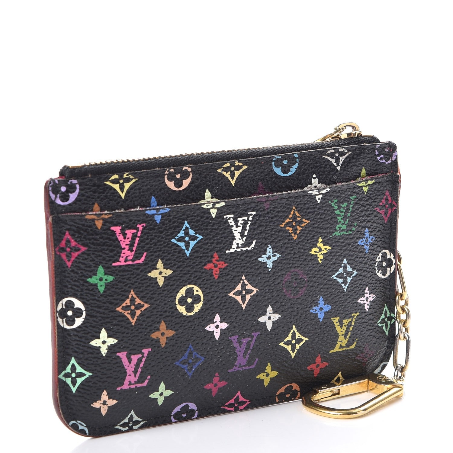 Louis Vuitton Monogram Multicolor Key Pouch Black Grenade 3 of 9