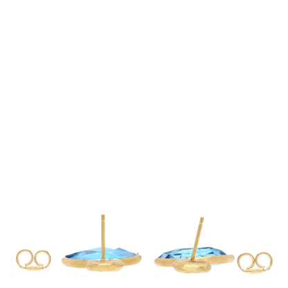 Marco Bicego 18K Yellow Gold Blue Topaz Jaipur Drop Earrings 3 of 4