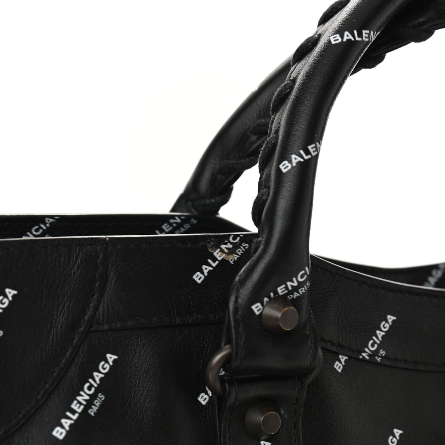 Veau Allover Logo Classic Hardware City Black White