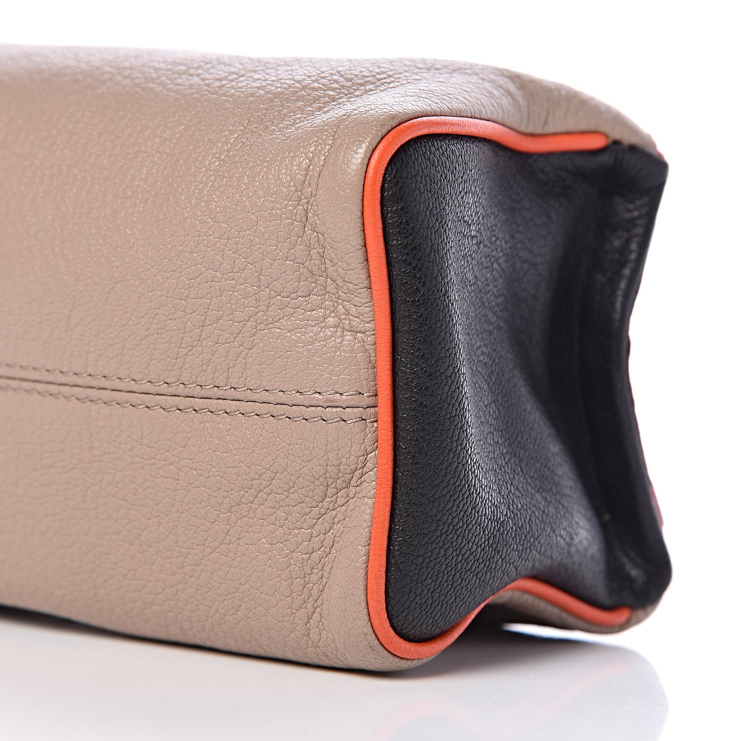 Givenchy Sugar Goatskin Tri-color Pandora Wristlet Taupe Black Orange 9 of 10