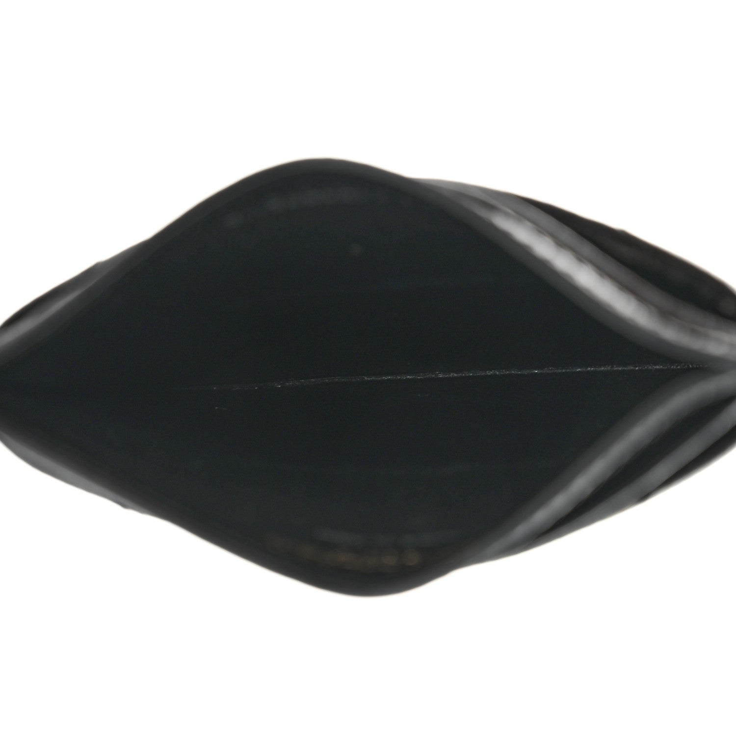 Saint Laurent Grain De Poudre Matelasse Chevron Monogram Credit Card Case Black 5 of 7