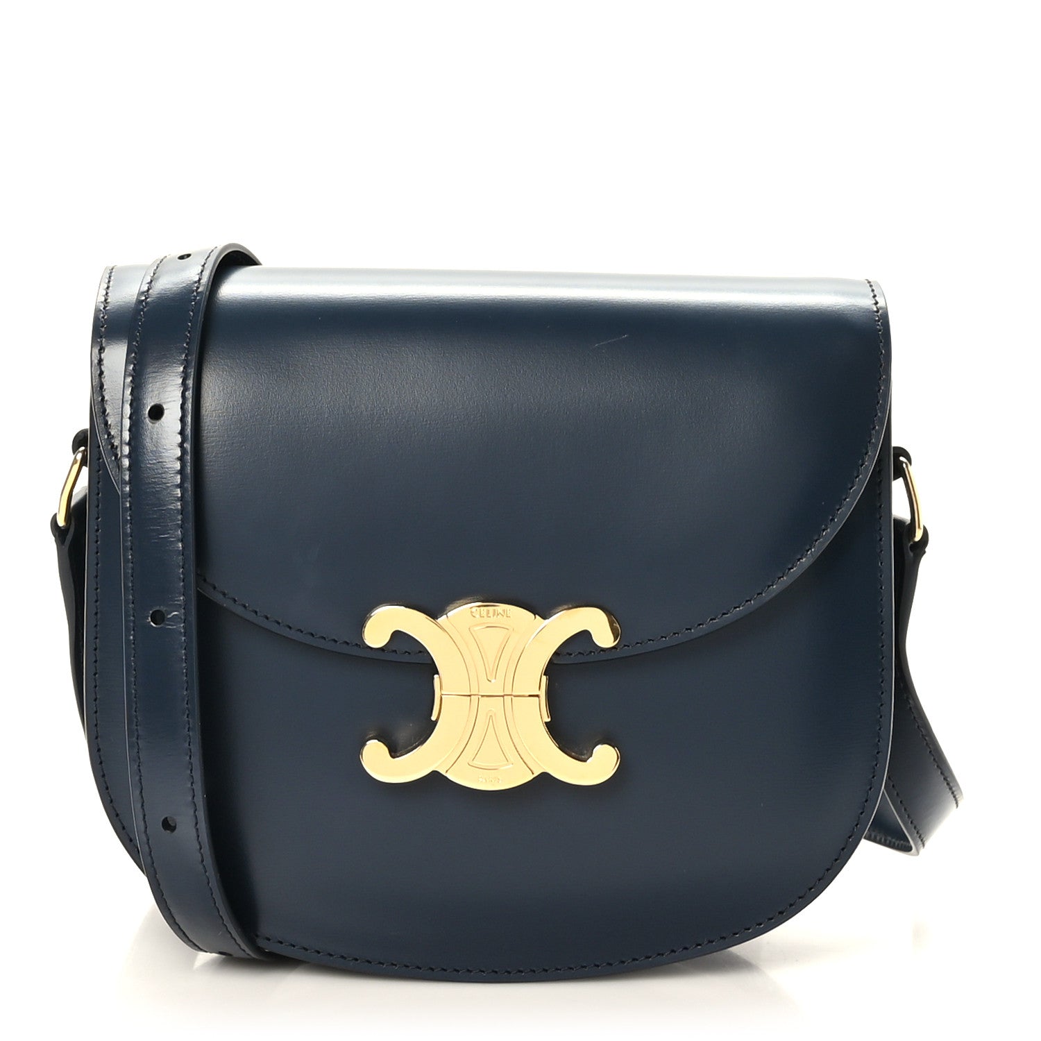 Celine Shiny Calfskin Teen Besace Navy Blue 1 of 9