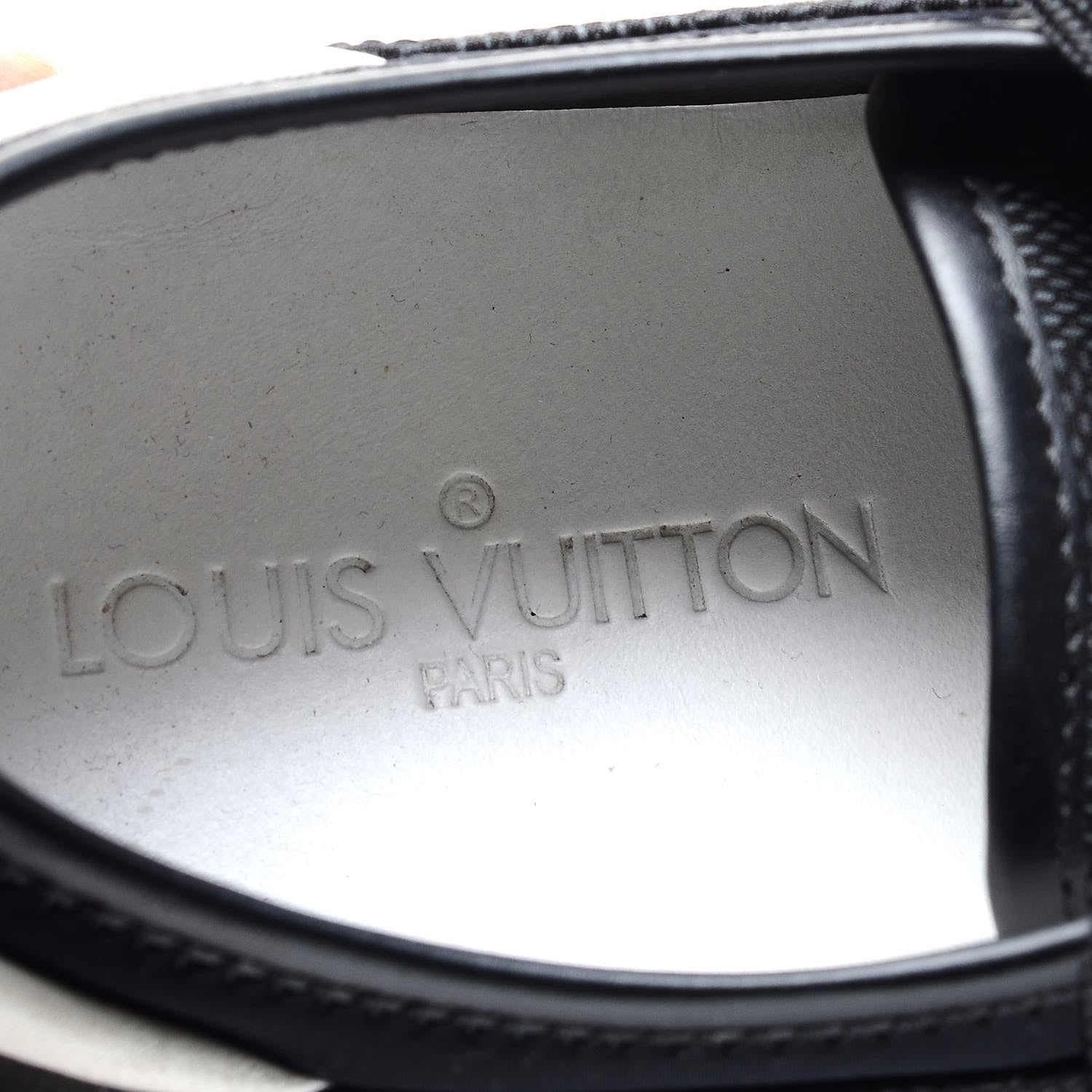 Louis Vuitton Lambskin Damier Graphite Baseball Sneakers 6 Black 8 of 8
