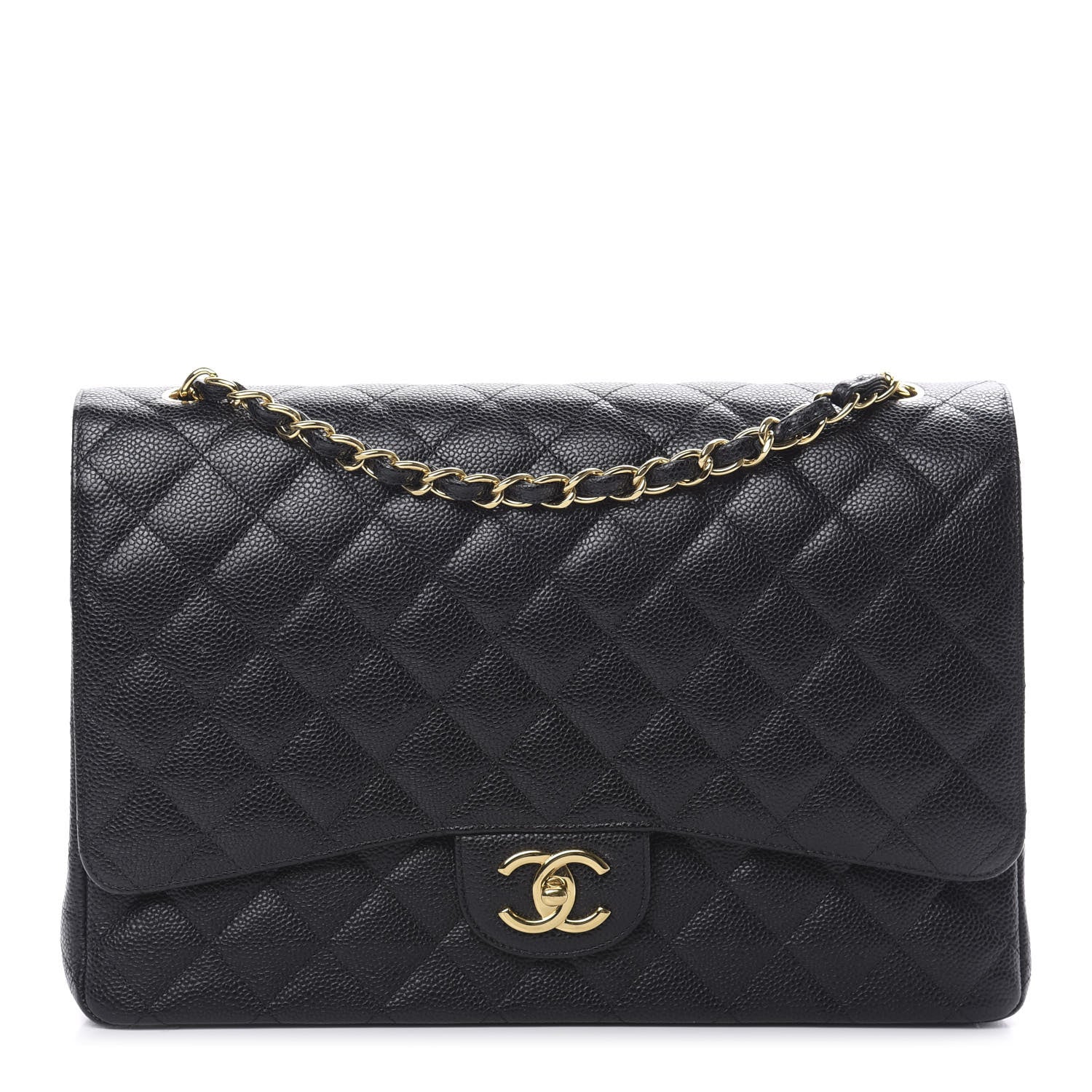 Chanel Caviar Quilted Maxi Double Flap Black 1 of 10
