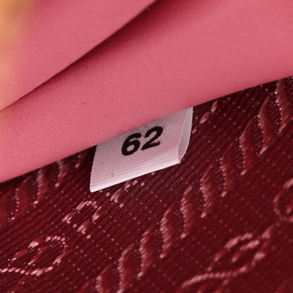 Prada Raffia Calfskin Crochet Logo Embroidered Mini Triangle Pouch Petalo 8 of 12