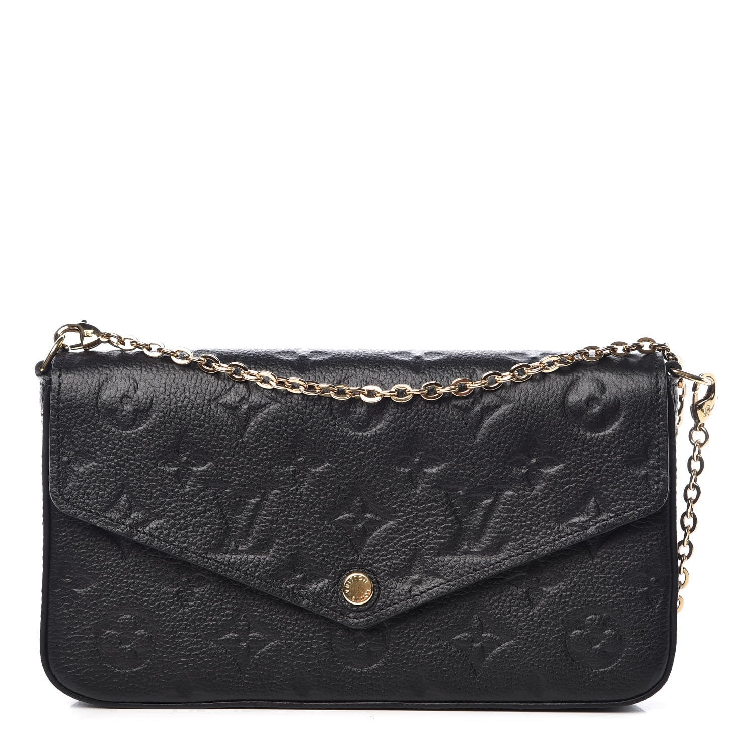 Louis Vuitton Empreinte Pochette Felicie Chain Wallet Black 1 of 11