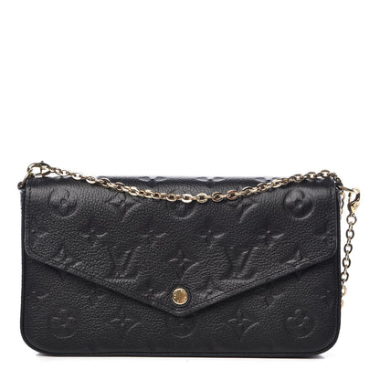 Louis Vuitton Empreinte Pochette Felicie Chain Wallet Black 1 of 11