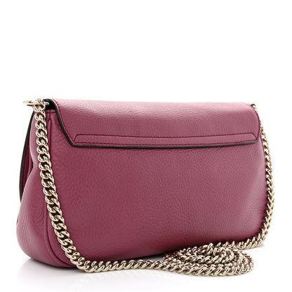 Gucci Pebbled Calfskin Medium Soho Flap Crossbody Peonia Flower 3 of 11