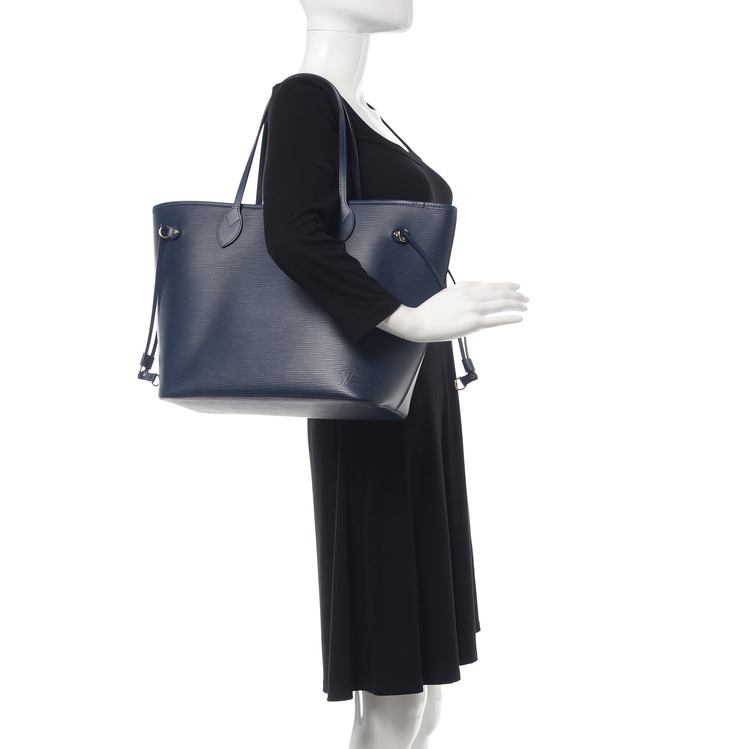 Louis Vuitton Epi Neverfull MM Indigo 2 of 13