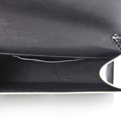 Saint Laurent Grain De Poudre Medium Classic Monogram Kate Satchel Black White 4 of 13