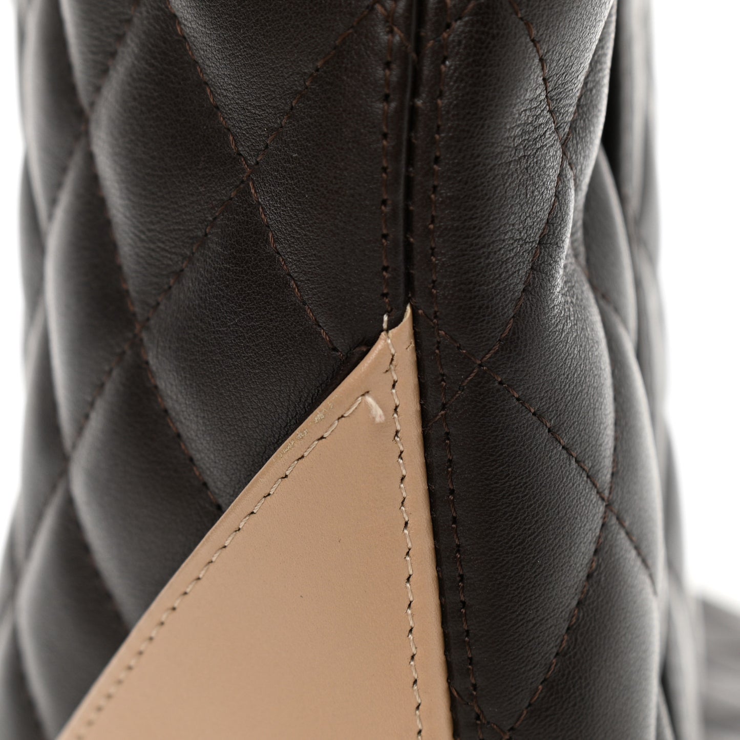 Calfskin Quilted Medium Cambon Tote Black White