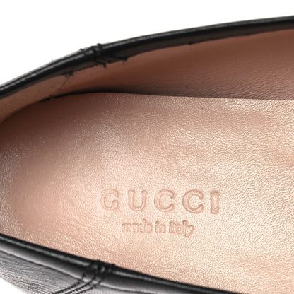 Gucci Malaga Kid Web Womens Horsebit Loafers 35 Black 9 of 12